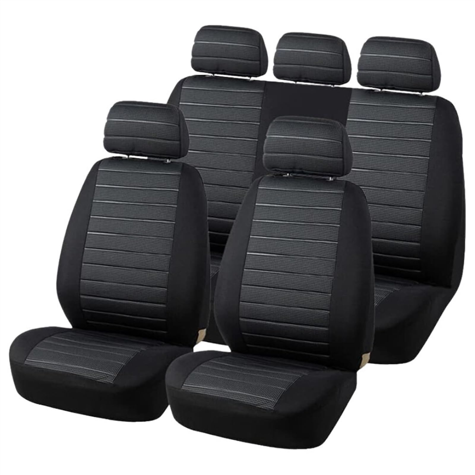 QIUYMGFG Auto-Schonbezüge Autositzschoner Universelle Autositzbezüge, komplettes Set, Stoffset für die meisten Limousinen, Vans, SUVs, LKWs, Autositzschutz(Y30082-GRAY-11PCS) von QIUYMGFG