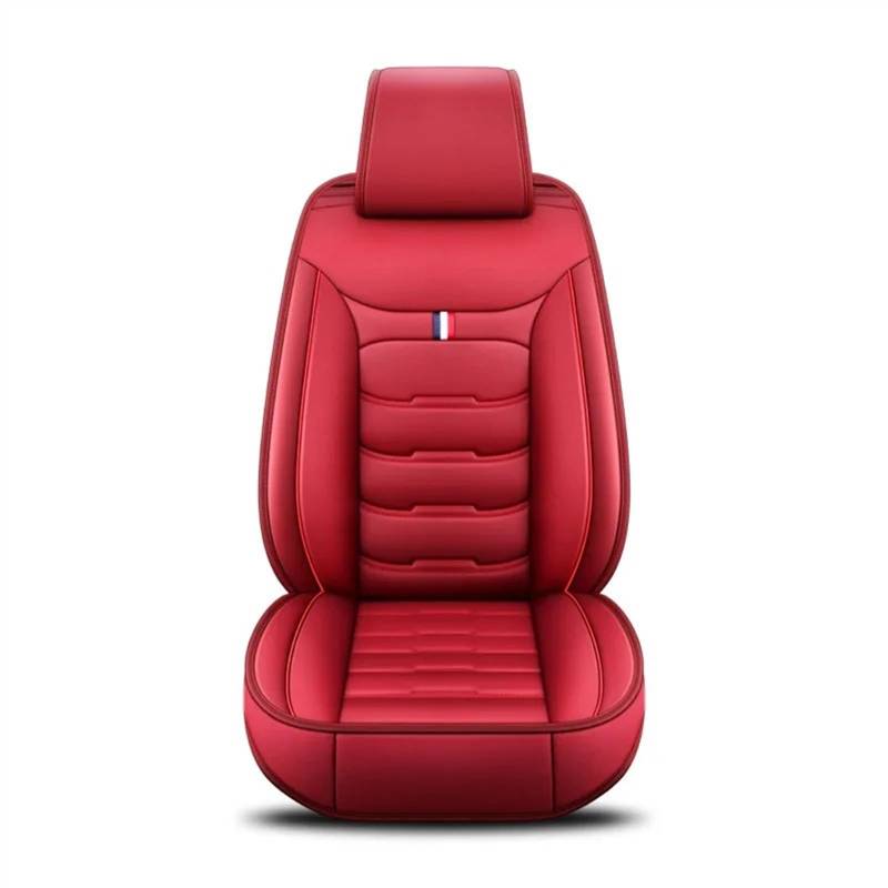 QIUYMGFG Auto-Schonbezüge Autositzschoner Universeller Autositzbezug aus Leder, Autozubehör(Red 1 Seat) von QIUYMGFG