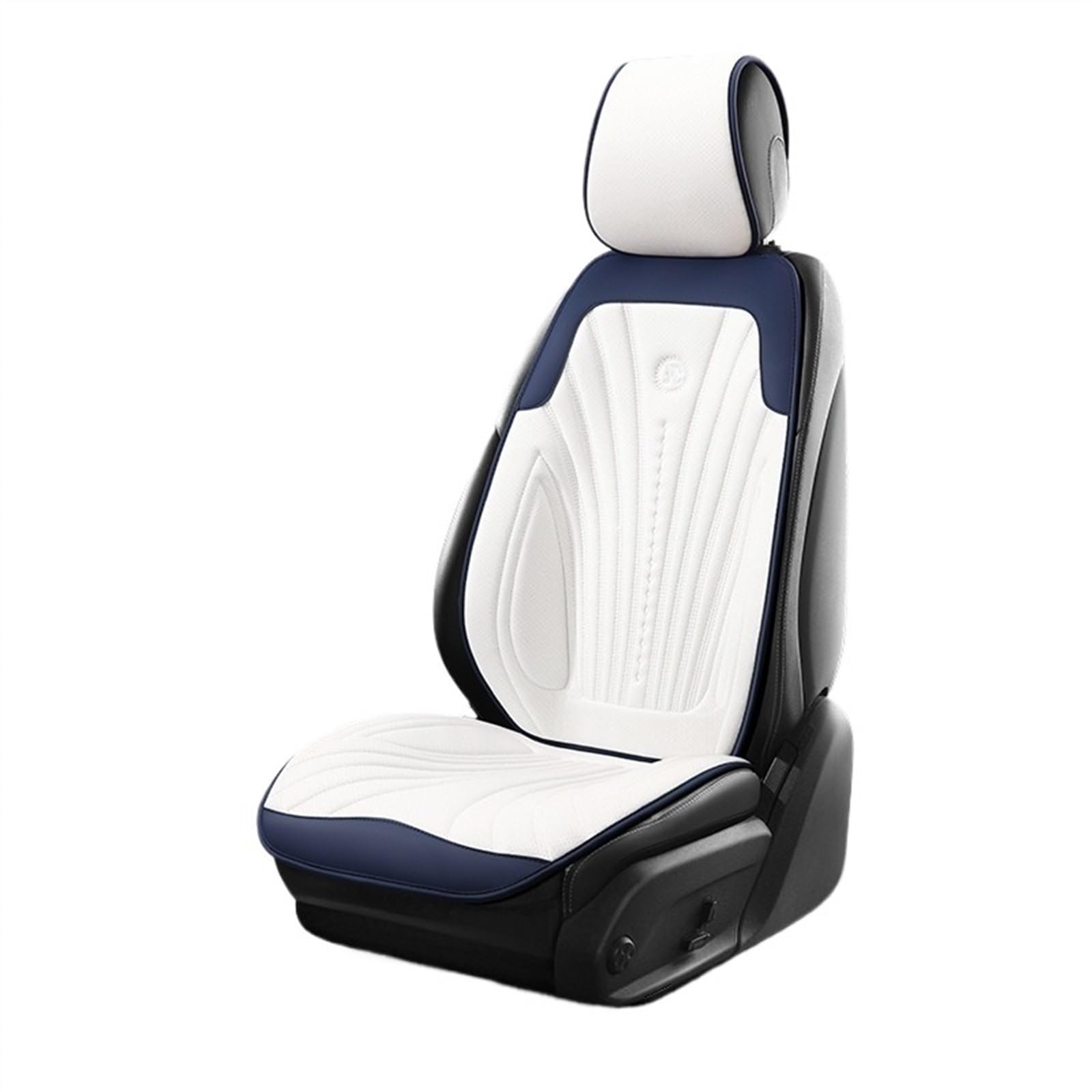 QIUYMGFG Auto-Schonbezüge Autositzschoner Wildleder Auto Vorne/Hinten Schutz Innenausstattung Autositzbezug Universal 5-Sitzer Atmungsaktives Anti-Rutsch-Kissen(1 seat White) von QIUYMGFG