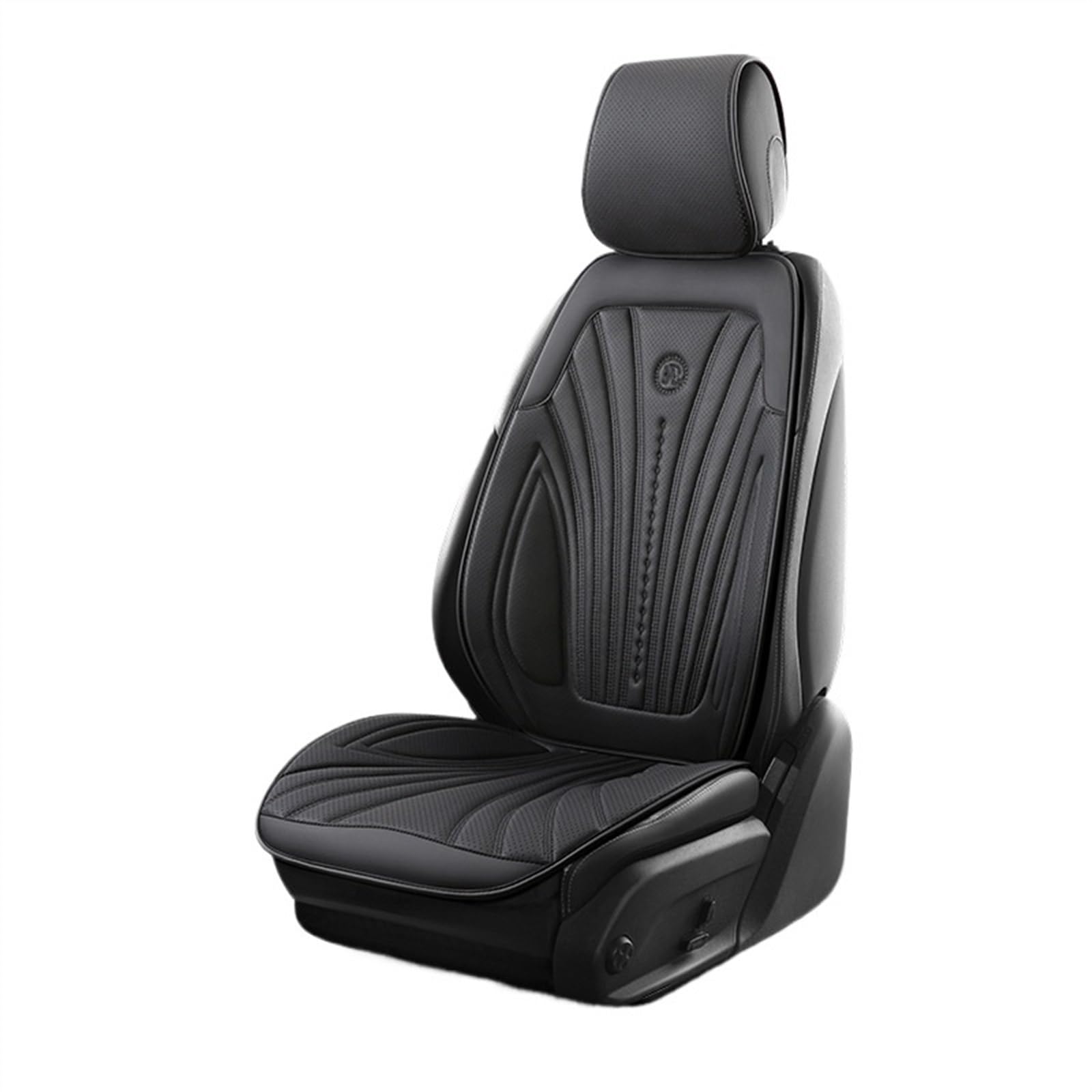 QIUYMGFG Auto-Schonbezüge Autositzschoner Wildleder Auto Vorne/Hinten Schutz Innenausstattung Autositzbezug Universal 5-Sitzer Atmungsaktives Anti-Rutsch-Kissen(1 seat black2) von QIUYMGFG