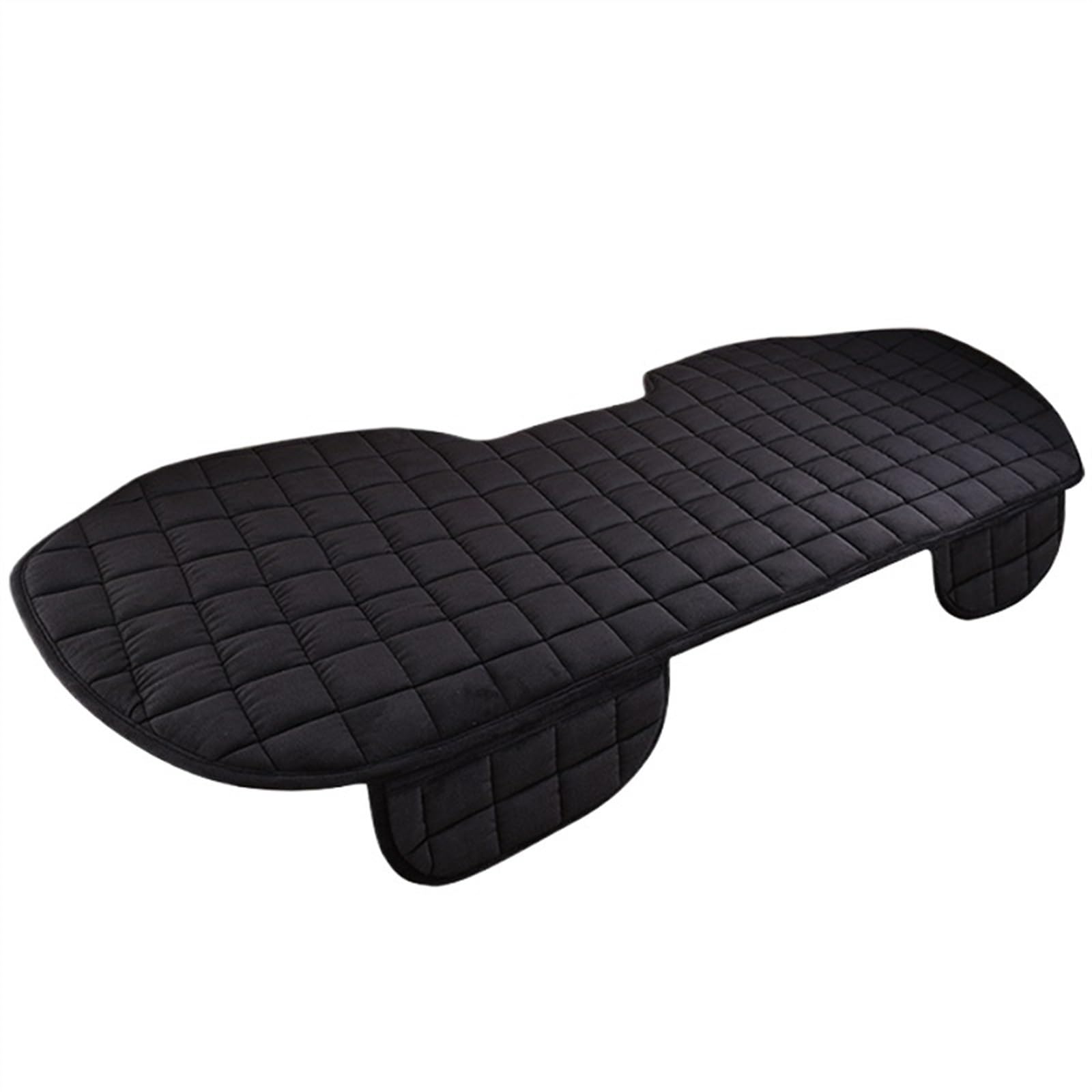 QIUYMGFG Auto-Schonbezüge Autositzschoner Winter-Plüsch-Autositzbezug, warm, weich, Auto-Sitzkissen, rutschfeste Sitzschutzpolster, universell für die meisten Automodelle(Black Rear 1 pc) von QIUYMGFG