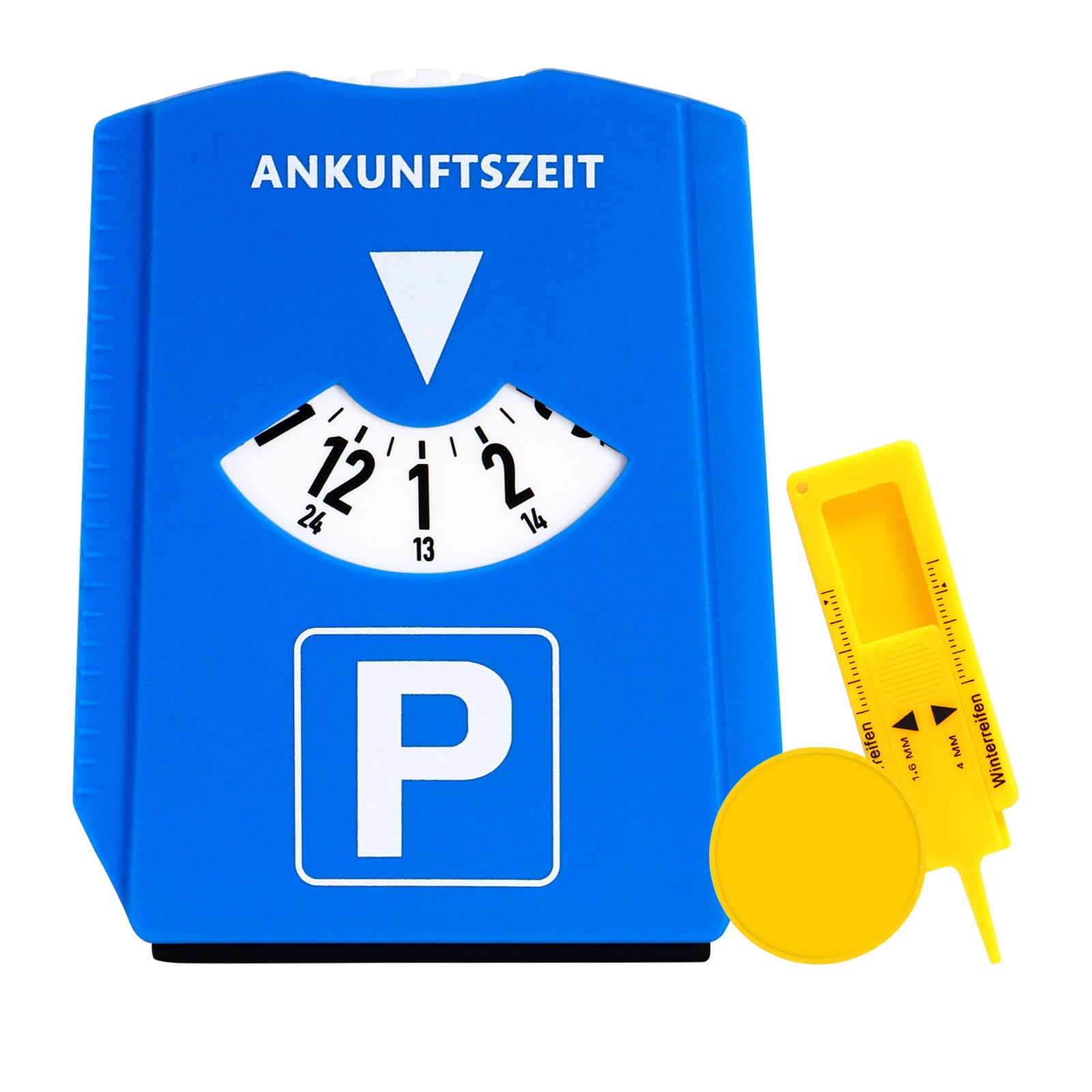 QIYILE Parkscheibe Auto Parkuhr mit Eiskratzer und Einkaufschips Park Scheibe Parkkarte für Auto LKW Wohnmobil und Motorrad, 1 Stück von QIYILE