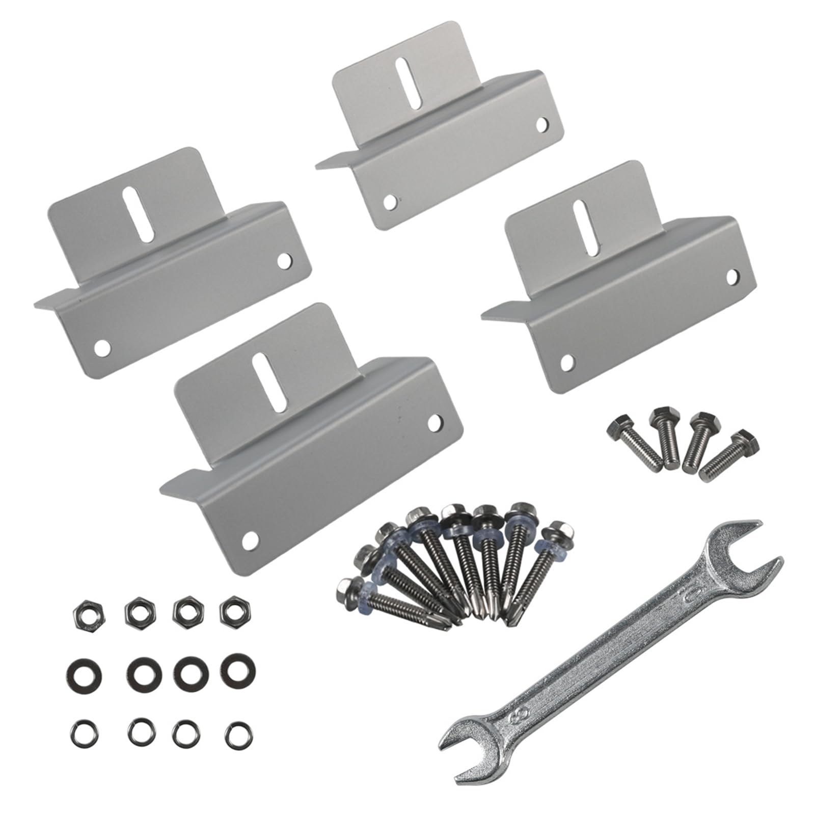 QIYUDUOLA 4/8 Set Photovoltaik-Solarmodul-Montagezubehör Endklemme Aluminiumlegierung Halterung für Solarpanel von QIYUDUOLA