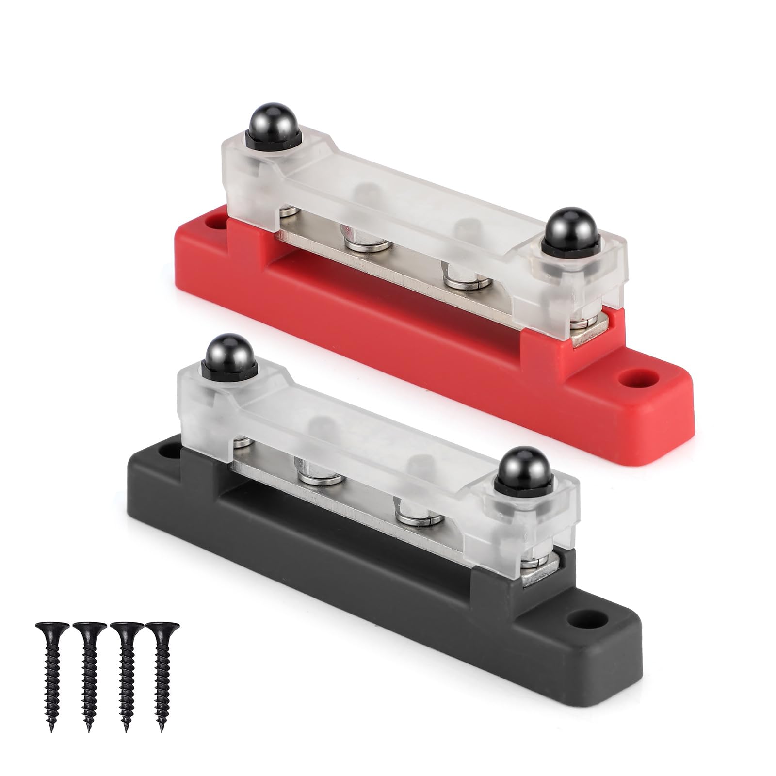 QIYUDUOLA 4 Post-Stromverteilerblockklemmen mit 150 A Marine Terminals Batterieklemmen Verteilerblock (1/4 Zoll) von QIYUDUOLA