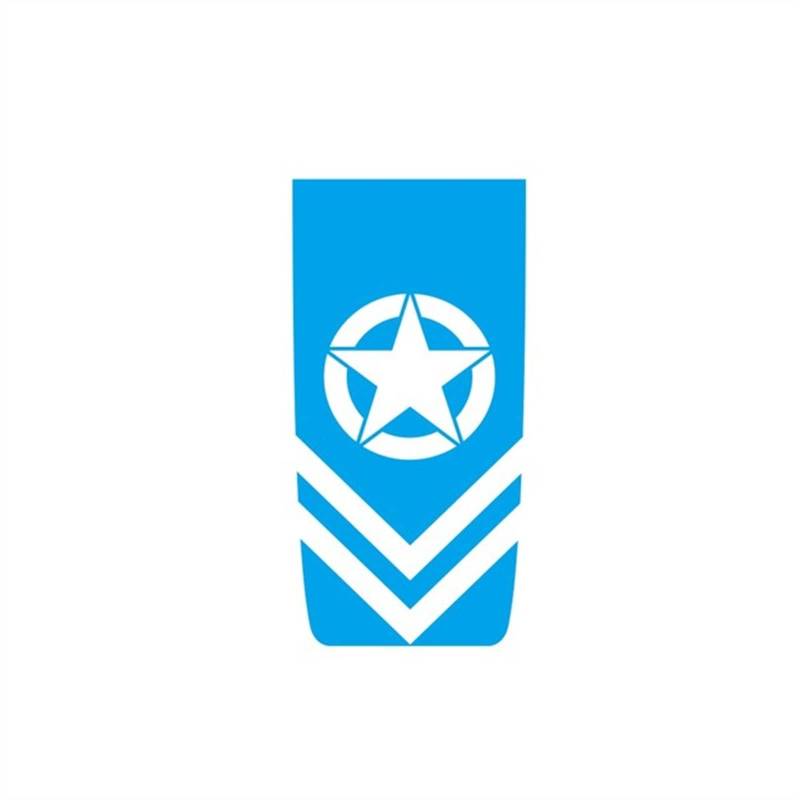 Auto PVC Aufkleber Army Stars Vinyl-Aufkleber für die Motorhaube, wasserdichter Sonnenschutz-Autoaufkleber(Blue,M 115X45CM) von QJPGUHTV