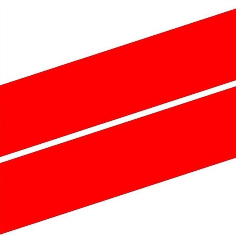 Auto PVC Aufkleber Fashion Racing Stripes Autoaufkleber Dekorationshaube Auf Der Rückseite Des Vinyldachzubehörs(Rood,S 180x45cm) von QJPGUHTV