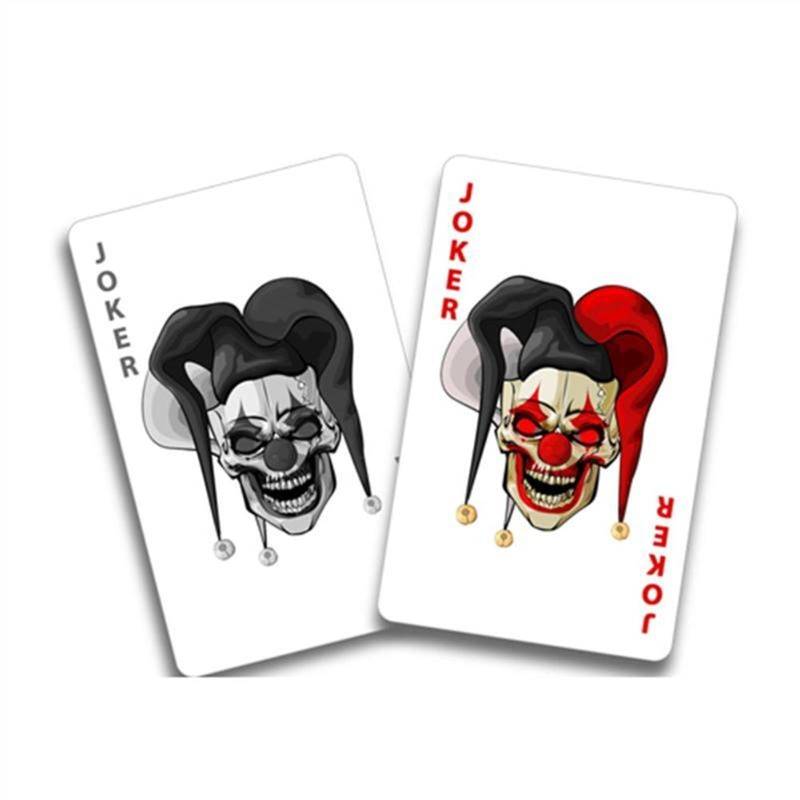 Auto PVC Aufkleber Joker Clown Zirkus Spielkarten Creepy Aufkleber PVC Motorrad Auto Aufkleber für LKW Motorrad SUV(3PCS) von QJPGUHTV