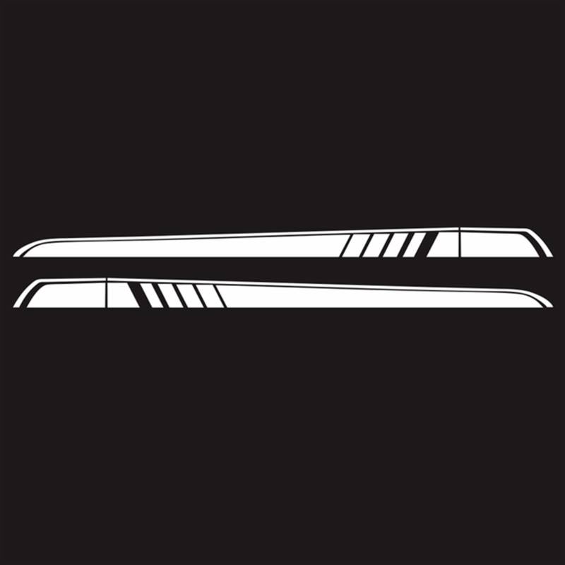 Auto PVC Aufkleber Sports Racing Sticker Stripe Modellierung Von DIY-Dekorationstür-Taillenlinien-Vinyl-Aufklebern(Wit) von QJPGUHTV