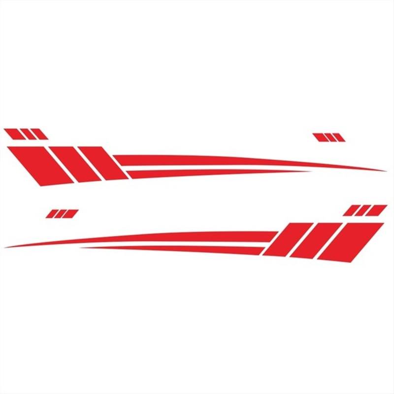 Auto PVC Aufkleber Stripe Decals Graphics Vinyl Wasserdichter Sonnenschutz-Autoaufkleber Für LKW-Motorrad-SUV(Rood,XL 330X34CM) von QJPGUHTV