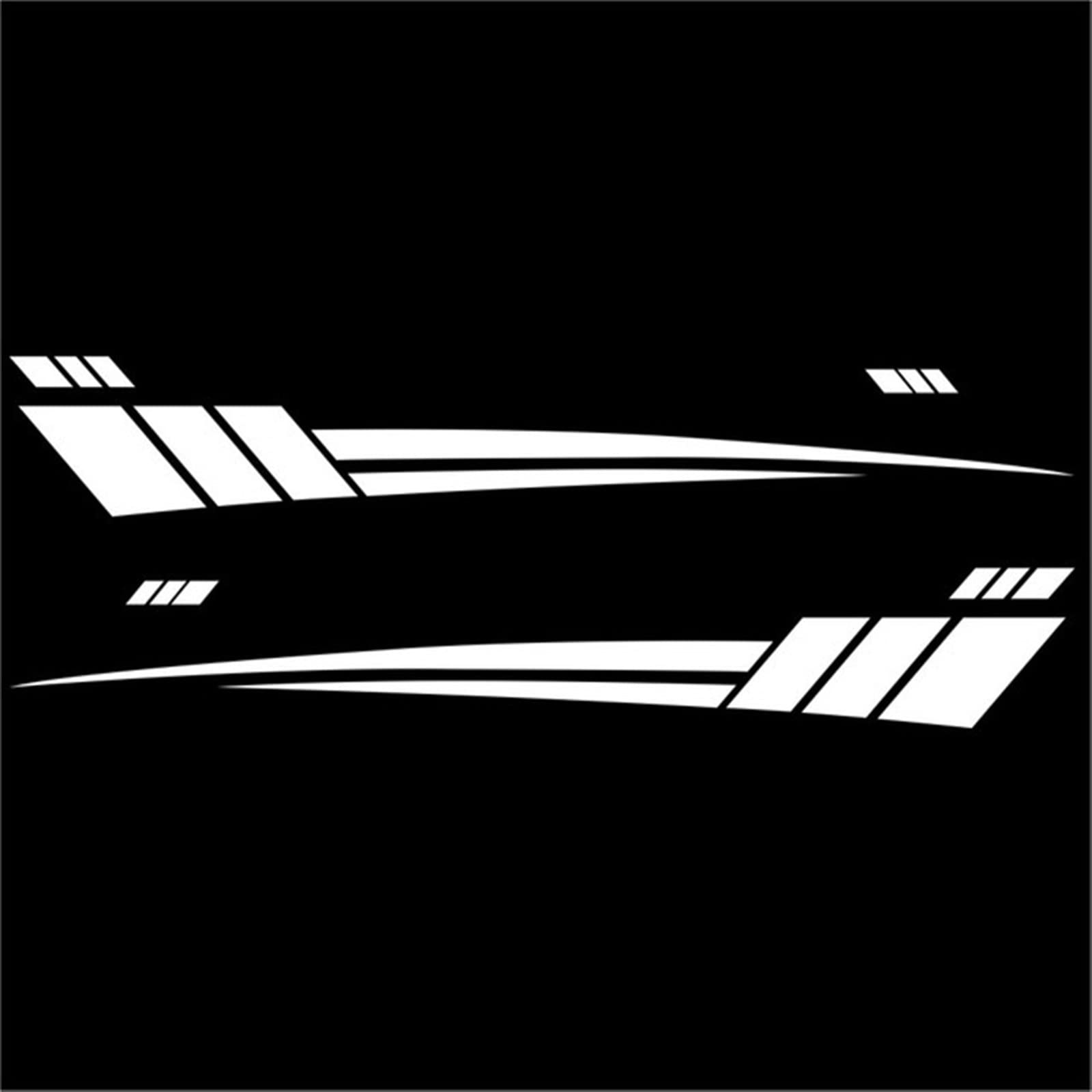 Auto PVC Aufkleber Stripe Decals Graphics Vinyl Wasserdichter Sonnenschutz-Autoaufkleber Für LKW-Motorrad-SUV(Wit,XL 330X34CM) von QJPGUHTV