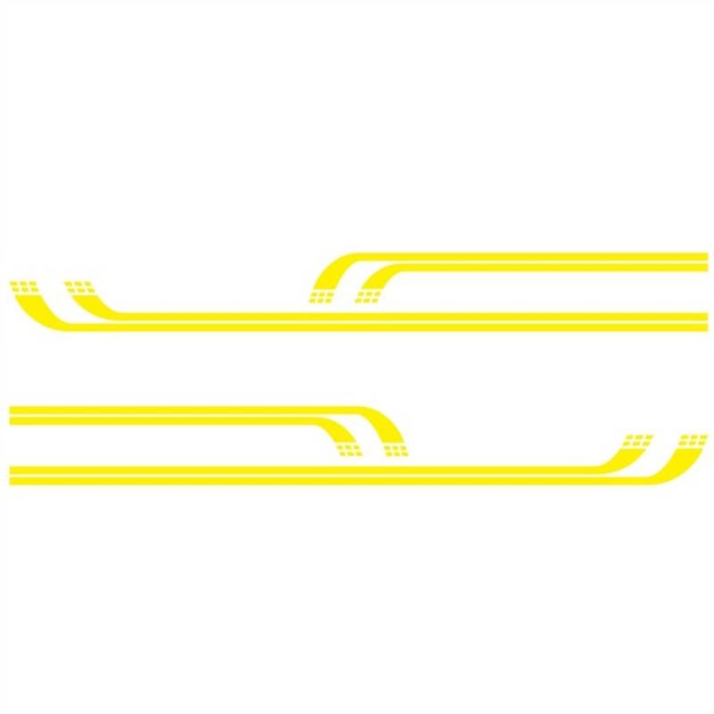 Auto PVC Aufkleber Stripe Rv DIY Grafische Dekoration Interessante Vinyl-Aufkleber Wasserdichte Sonnenschutz-Autoaufkleber(Yellow) von QJPGUHTV