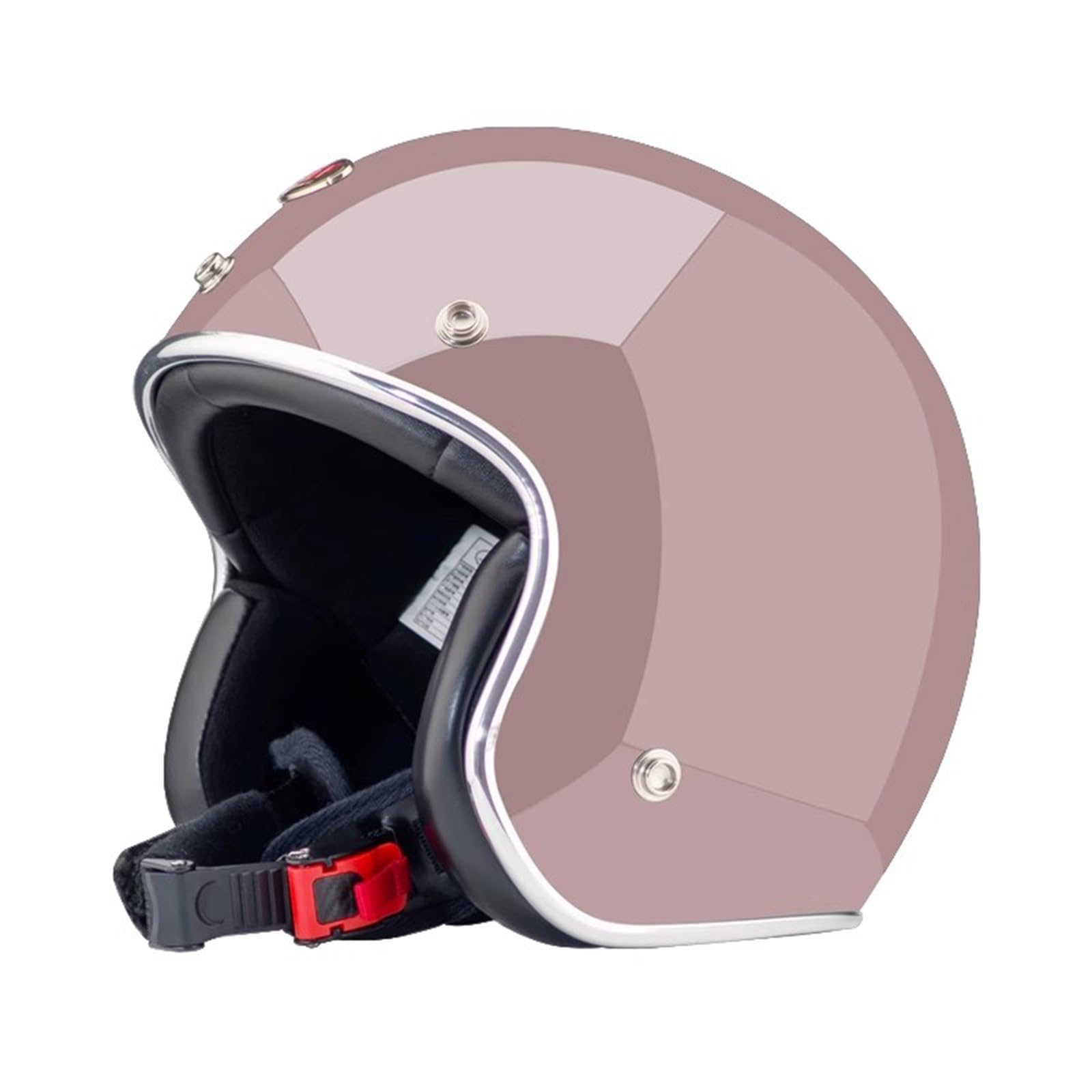 QJWMatic Herren Damen Vintage Open Face Motorradhelm Retro 3/4 Halbhelme mit Bubble Mirror Visier, Street Cruiser Scooter Jet-Moped Helm ECE geprüft A,M56-58CM von QJWMatic