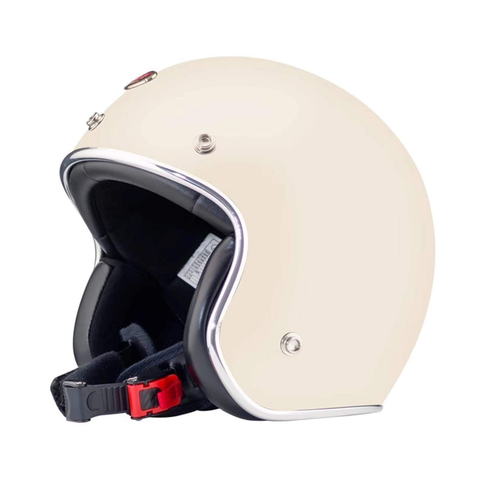 QJWMatic Herren Damen Vintage Open Face Motorradhelm Retro 3/4 Halbhelme mit Bubble Mirror Visier, Street Cruiser Scooter Jet-Moped Helm ECE geprüft G,L59-60CM von QJWMatic