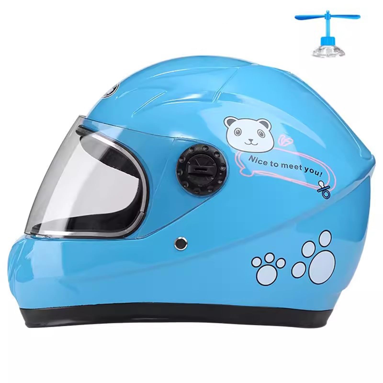 Kinder-Motorradhelme Integralhelm Mit Visier Für Roller ATV Moped Mädchen Jungen Für 3–8 Jahre B,50-54CM von QJWMatic