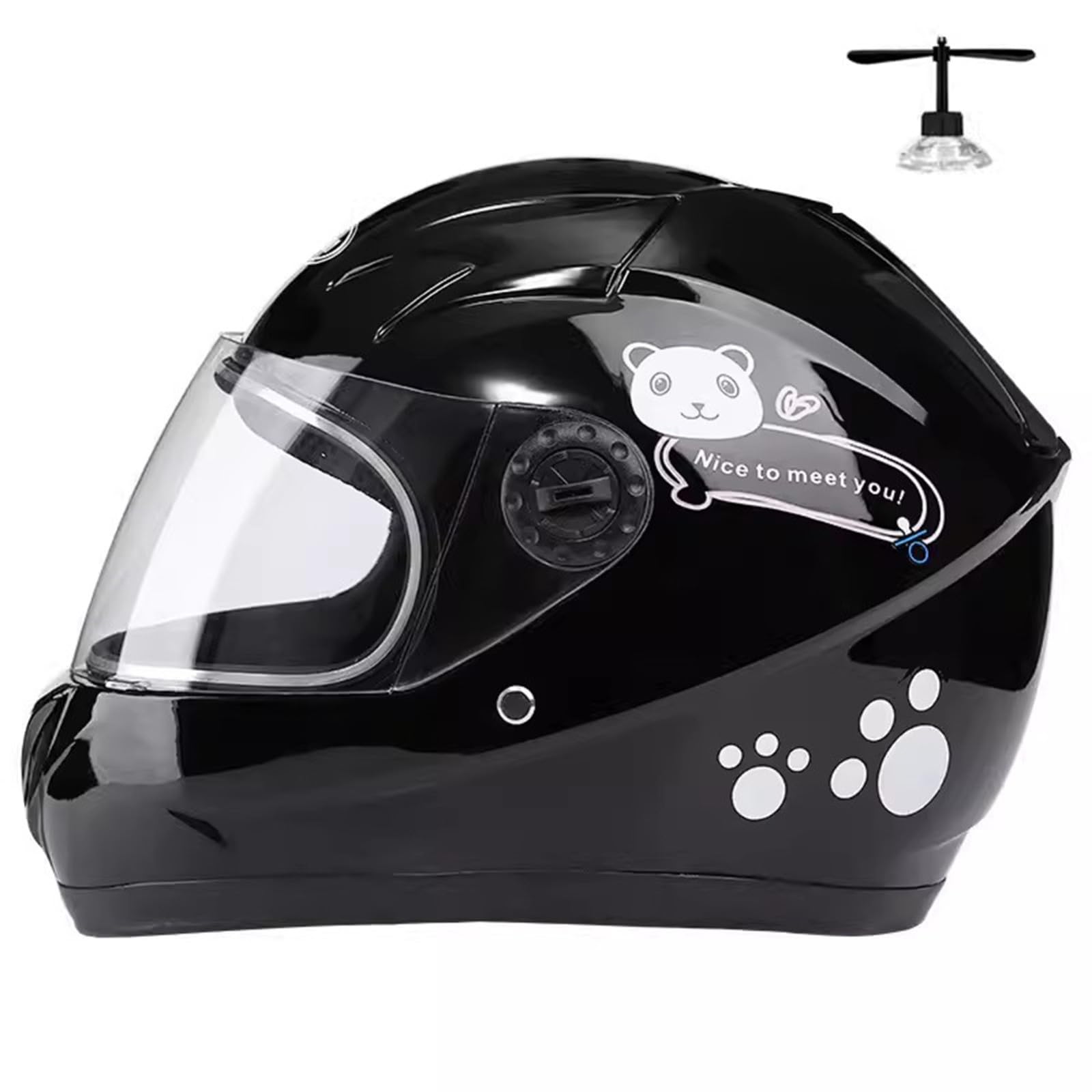 Kinder-Motorradhelme Integralhelm Mit Visier Für Roller ATV Moped Mädchen Jungen Für 3–8 Jahre C,50-54CM von QJWMatic