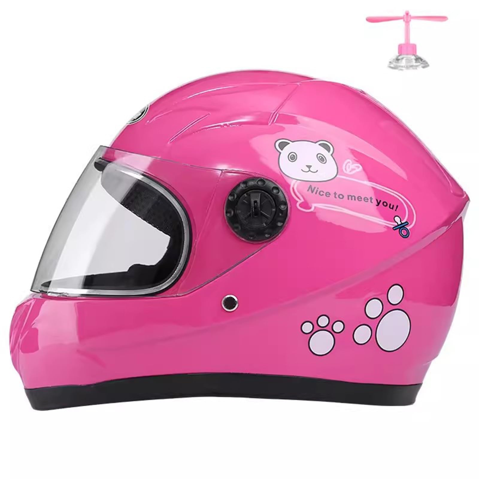 Kinder-Motorradhelme Integralhelm Mit Visier Für Roller ATV Moped Mädchen Jungen Für 3–8 Jahre F,50-54CM von QJWMatic