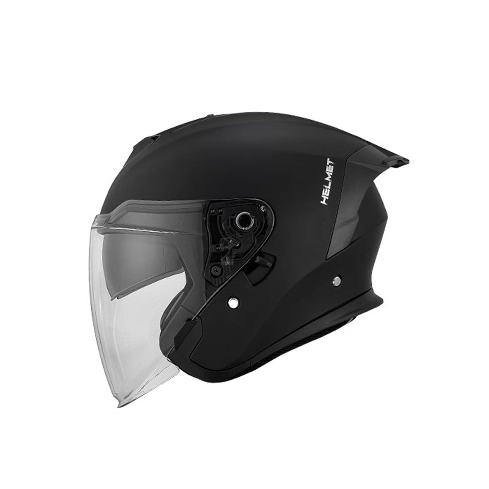 Offener Motorrad-Jethelm, 3/4-Halbhelm mit offenem Gesicht und Doppelvisier für Cruiser-Scooter, Erwachsene, Männer und Frauen, ECE-geprüft C,XXL63-64CM von QJWMatic