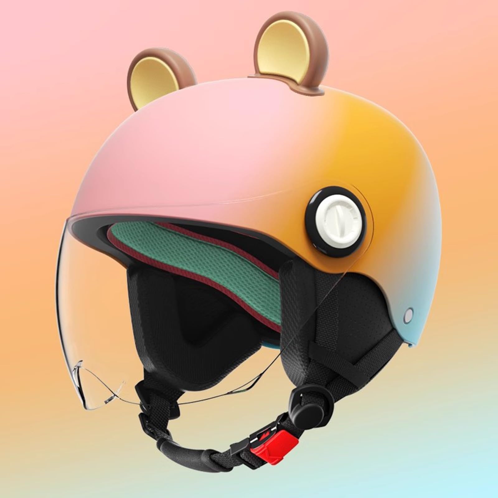 QJWMatic Niedliche Vier-Jahreszeiten-Helme für Kinder, Motorrad-Halbhelm für Jungen und Mädchen, offener Helm, Leichter Moped-Elektroroller-Helm J,45-55CM von QJWMatic