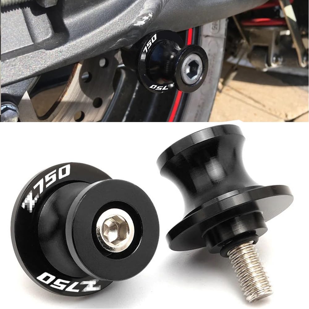 2pcs Montageständer Racingadapter M10 Bobbins CNC Ständeraufnahme Für Z750/S 2005-2013 Z750R 2011-2013-Schwarz von QJY-Motor Part-Store