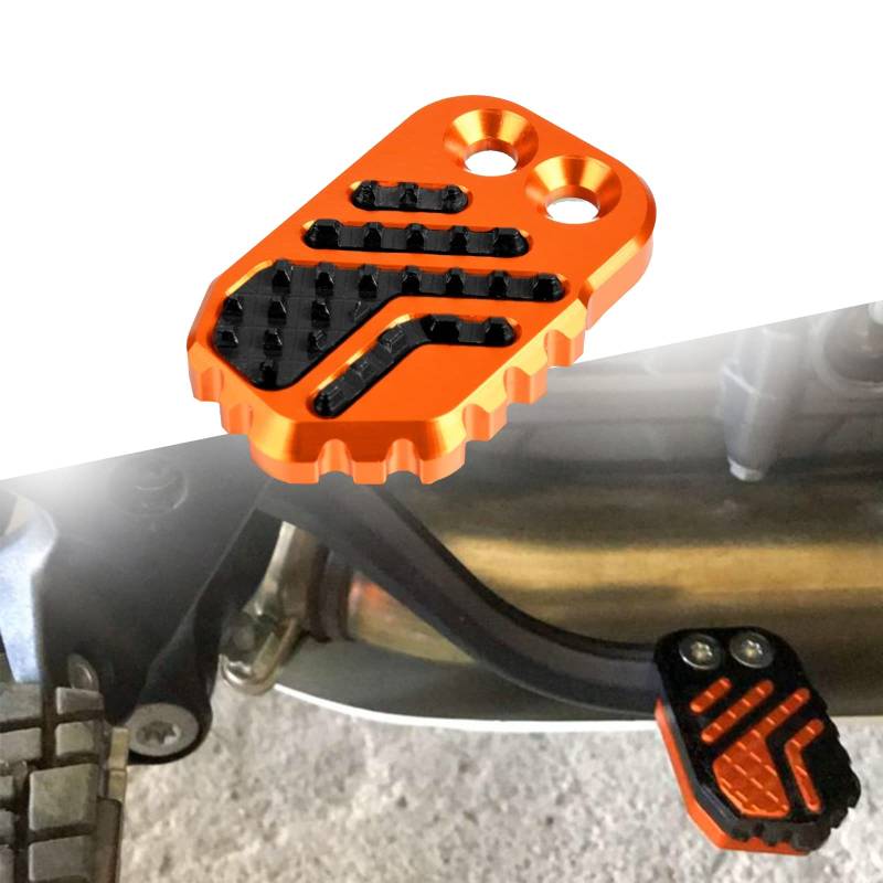 Motorrad Bremspedal hinten Fußstützenverlängerung für DUKE 390 690 Enduro 790/890 Adventure R/S Per 950 990 1050 1090 1190 1290 Adventure(Orange/Schwarz) von QJY-Motor Part-Store