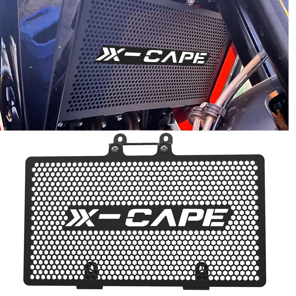 X-Cape 650 2022-2024 KühlerSchutz Kühlergrill für Morini XCAPE 650 X 2022 2023 2024 - Schwarz von QJY-Motor Part-Store