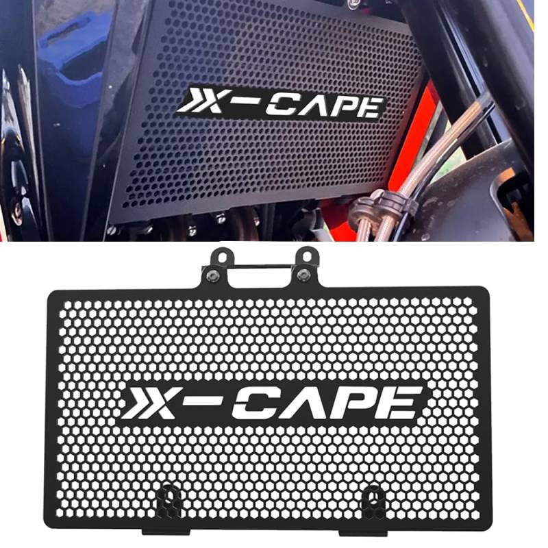 X-Cape 650 2022-2024 KühlerSchutz Kühlergrill für Morini XCAPE 650 X 2022 2023 2024 - Schwarz von QJY-Motor Part-Store