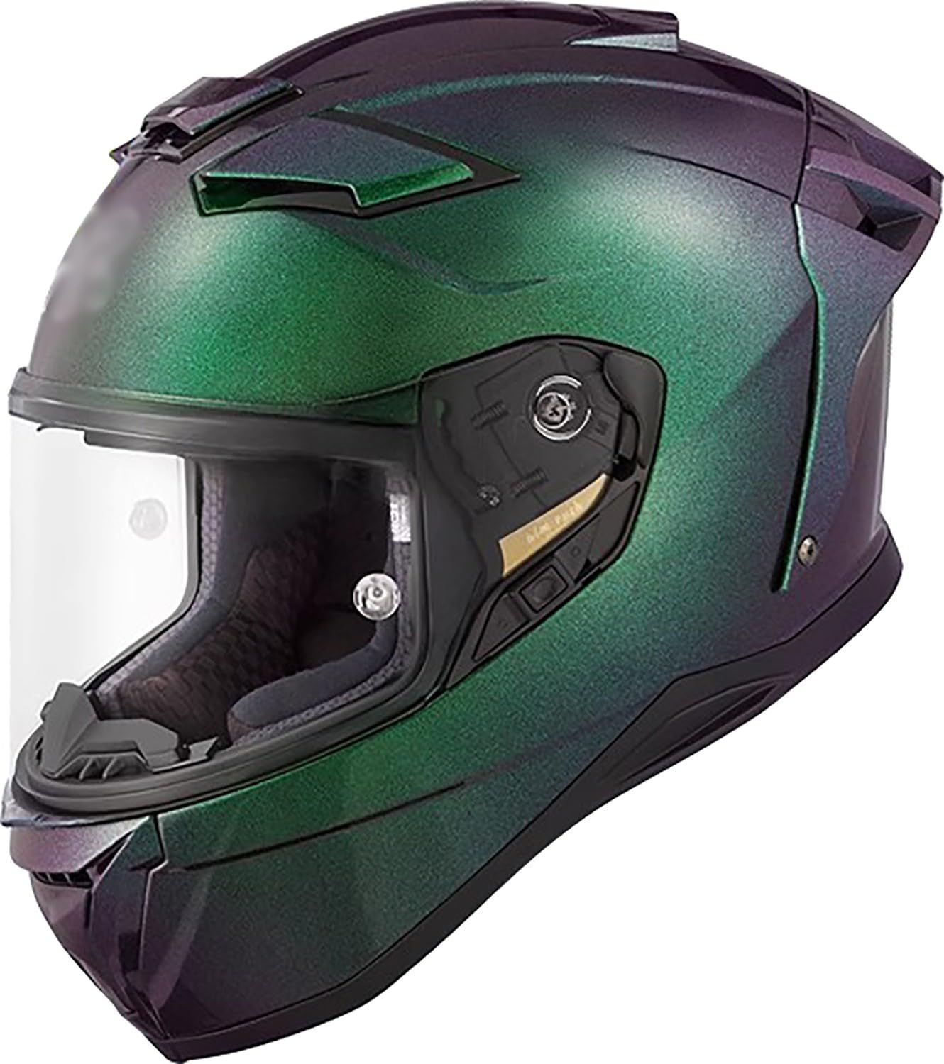 Integralhelm Motorradhelm mit Sonnenblende ECE/DOT Zertifizierung Rollerhelm Damen & Herren Sport Motorrad-Helm Racing Moto-Cross Helm F,L=55-58cm von QKBMFK