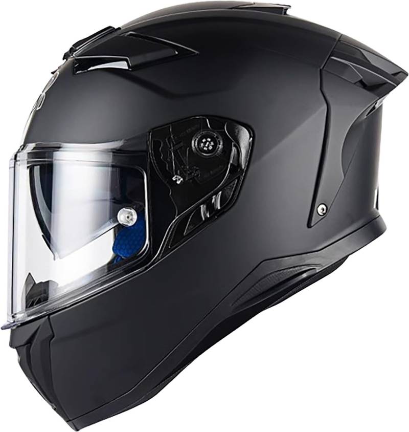 Integralhelm Motorradhelm mit Sonnenblende ECE/DOT Zertifizierung Rollerhelm Damen & Herren Sport Motorrad-Helm Racing Moto-Cross Helm G,L=55-58cm von QKBMFK