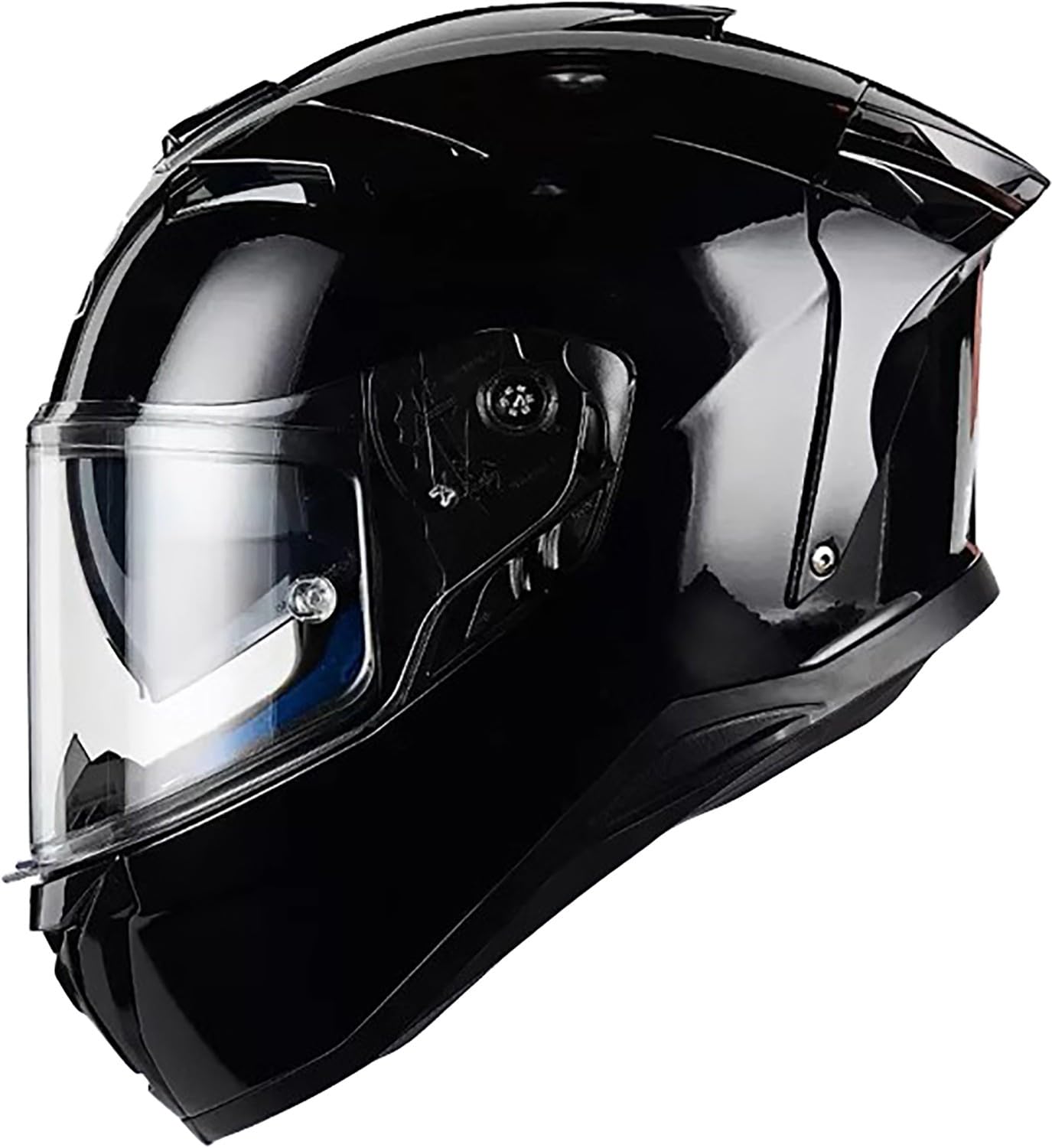 Integralhelm Motorradhelm mit Sonnenblende ECE/DOT Zertifizierung Rollerhelm Damen & Herren Sport Motorrad-Helm Racing Moto-Cross Helm H,M=53-54cm von QKBMFK