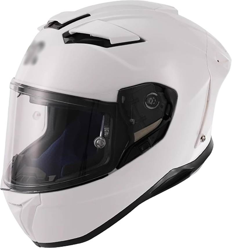 Integralhelm Motorradhelm mit Sonnenblende ECE/DOT Zertifizierung Rollerhelm Damen & Herren Sport Motorrad-Helm Racing Moto-Cross Helm I,L=55-58cm von QKBMFK