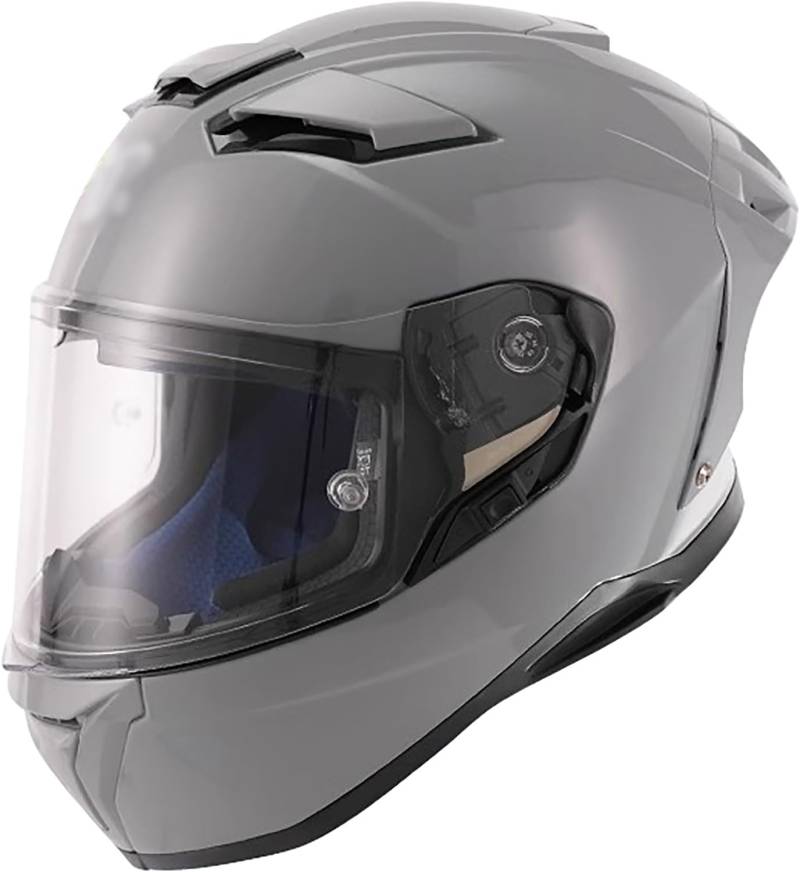 Integralhelm Motorradhelm mit Sonnenblende ECE/DOT Zertifizierung Rollerhelm Damen & Herren Sport Motorrad-Helm Racing Moto-Cross Helm J,XL=59-60cm von QKBMFK