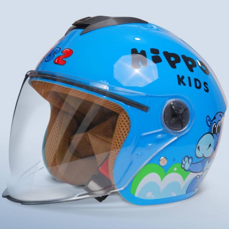 Kinderhelme, Rollerhelm, Jethelm Mit Sonnenblende, 3/4 Halbhelm, Mofahelm, Für 5-12 Jahre Altes Kind G,55-60cm von QKDWQZ