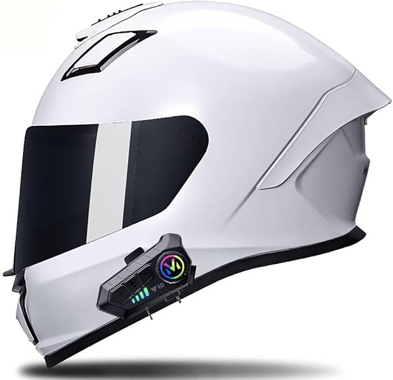 Motorradhelm Für Herren Klapphelm Mit Bluetooth, Helm Motorrad Mit ECE Zertifizierung Integralhelm Mit Doppelvisier Eingebautem Mikrofon Modulare Helm Für Motorradhelm Herren Damen B1,XL/{57~58cm} von QKDWQZ