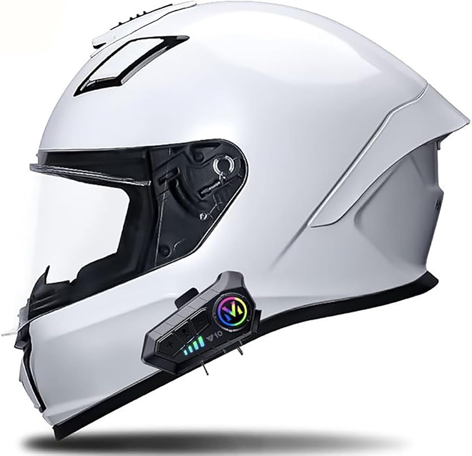 Motorradhelm Für Herren Klapphelm Mit Bluetooth, Helm Motorrad Mit ECE Zertifizierung Integralhelm Mit Doppelvisier Eingebautem Mikrofon Modulare Helm Für Motorradhelm Herren Damen B2,XXL/{59~60cm} von QKDWQZ