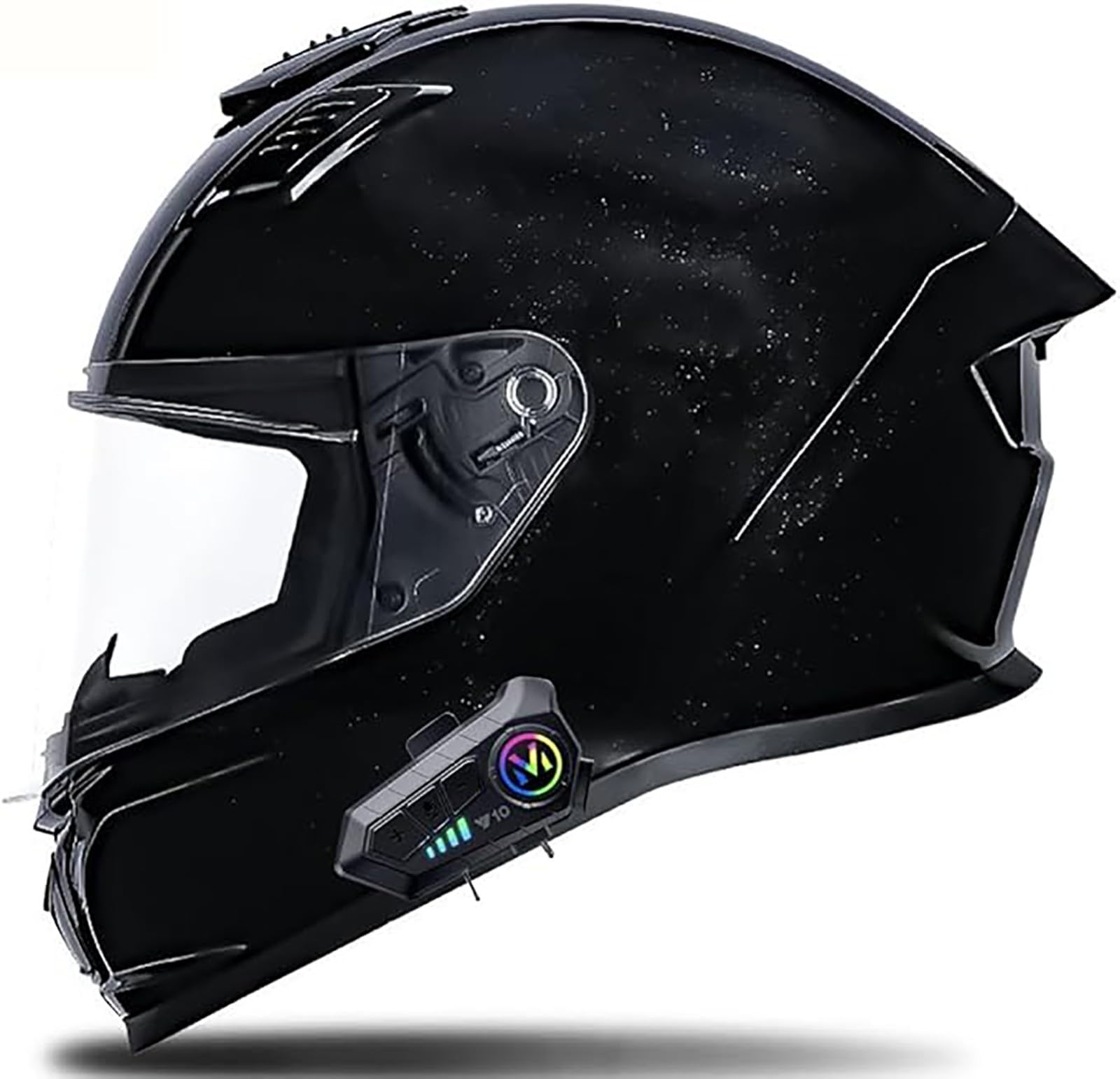 Motorradhelm Für Herren Klapphelm Mit Bluetooth, Helm Motorrad Mit ECE Zertifizierung Integralhelm Mit Doppelvisier Eingebautem Mikrofon Modulare Helm Für Motorradhelm Herren Damen C1,L/{55~56cm} von QKDWQZ