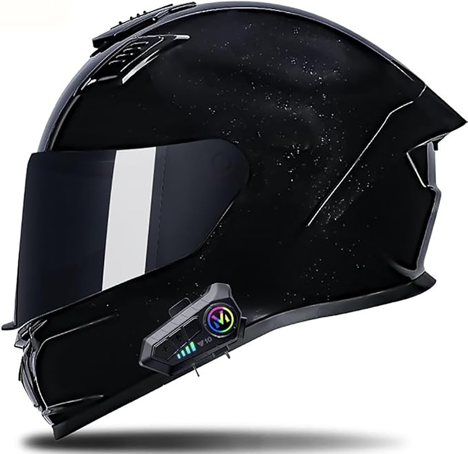 Motorradhelm Für Herren Klapphelm Mit Bluetooth, Helm Motorrad Mit ECE Zertifizierung Integralhelm Mit Doppelvisier Eingebautem Mikrofon Modulare Helm Für Motorradhelm Herren Damen C2,M/{53~54cm} von QKDWQZ