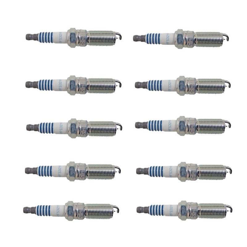 Kfz-Ersatz Zündkerze, kompatibel mit Ford Edge 3.5 Explorer SP412 Mustang 5.0 Automotive Iridium Gold AYFS 24N 2006 2007 2008 2009–2024(10spark plugs) von QKFTCSDW