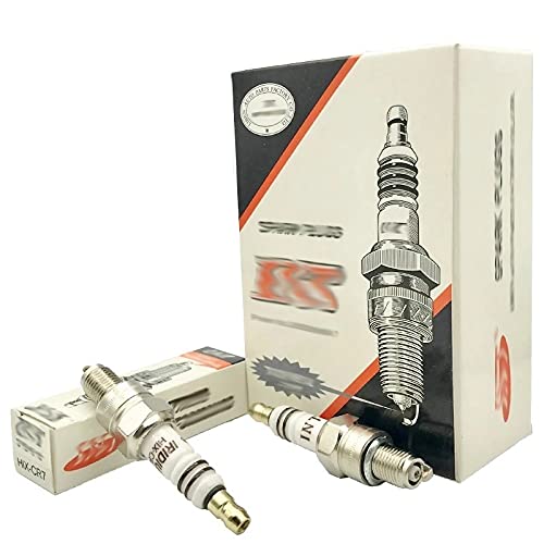 QKFTCSDW 2 Stück Iridium Bougie Spark Plug Hix-CR7 C7HS-IR/für CR7HIX CR7HSA CR7HVX A7RTC A7TC A7TC A6RTC A7TP IU22 IUF22 Z7G Bujia SS50M CR90 (Brown Color) von QKFTCSDW