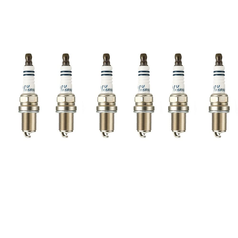 Zündkerzenwiderstand PFR6Y/ PFR5B-11/FR6EI Ersatz Kerzen Iridium Taschenlampe K6RIU Zündung (6 Stück K6RIU) von QKFTCSDW