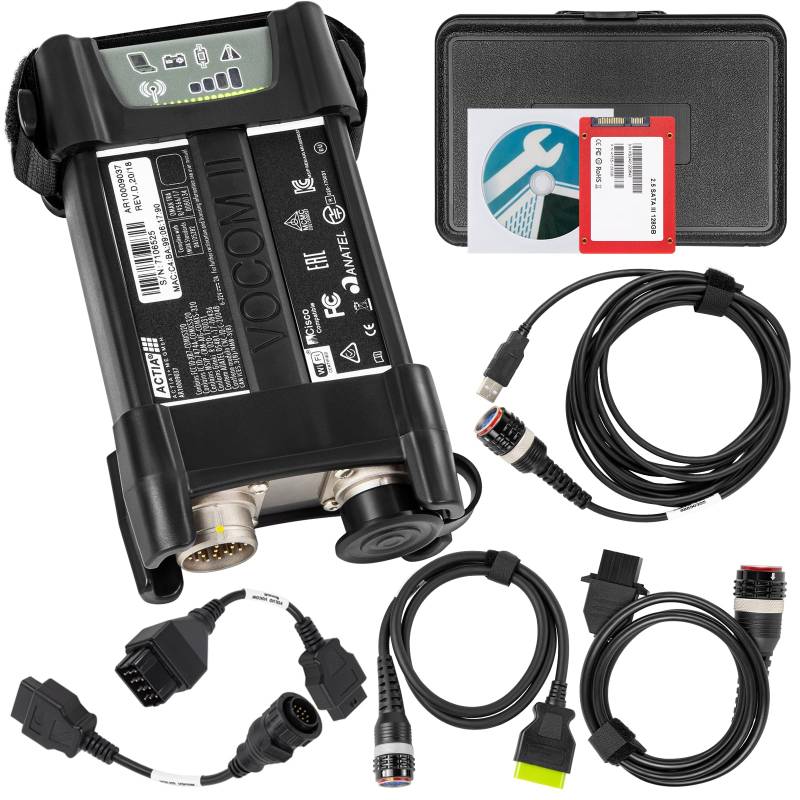 Diagnosegerät V2.8.150 für VOE VOCOM2 88894000 88890300V Vocom Tech Tool Diagnose-Set, LKW-Bagger, Busse, Yachtdiagnose mit 2.8-Software-SSD von QKVCX