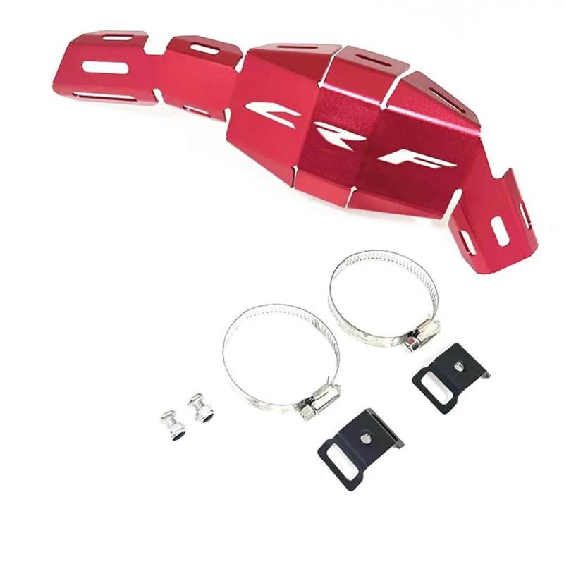 Motorrad-Auspuff-Hitzeschild Für HON&DA CRF300L CRF 300 L 2019-2022 2021 Motorrad Zubehör Power Shield Auspuffrohr Wärme Abdeckung Schutz Protector (Color : Red) von QLASIC