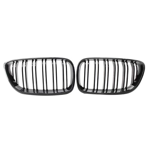 QLASIC Auto Kühlergrill Für B&MW 2er F22 F23 M235I M240I F87 M2 2014+ 2X Carbon Frontstoßstangengrill Dual Line Grill von QLASIC