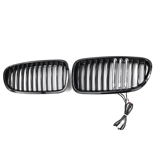 QLASIC Auto Kühlergrill Für B&MW 5er F10 F11 F18 520i 523i 525i 530i 2010-2017 Single Line LED Auto Frontgrill Nierengrill Racing Grills von QLASIC