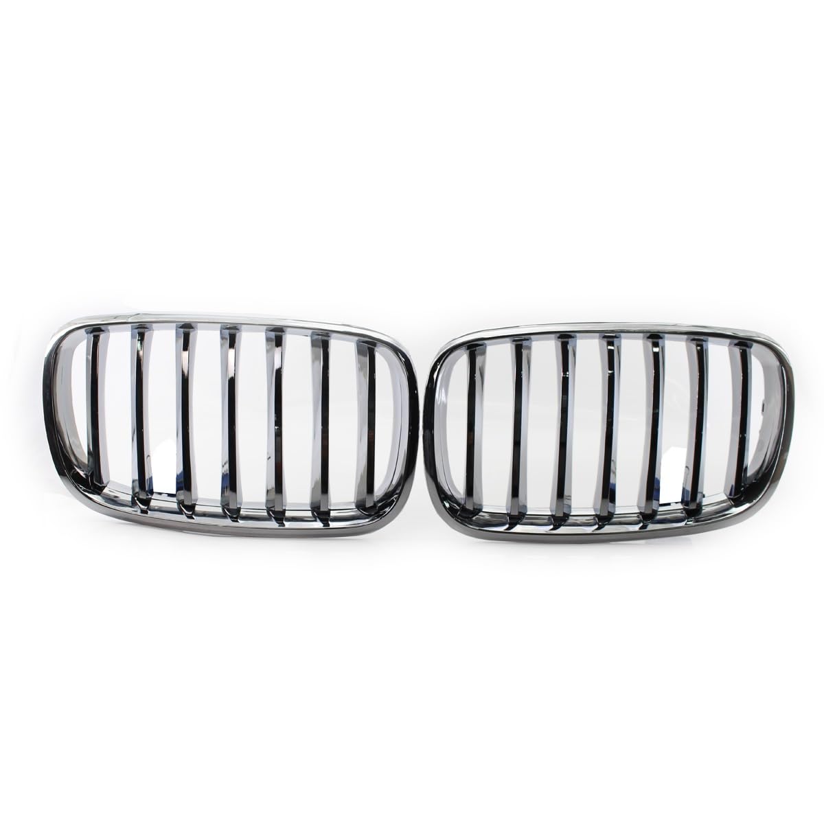 QLASIC Auto Kühlergrill Für B&MW E70 X5 E71 X6 2007-2013 Grill Chrome Car Front Niere Grille von QLASIC