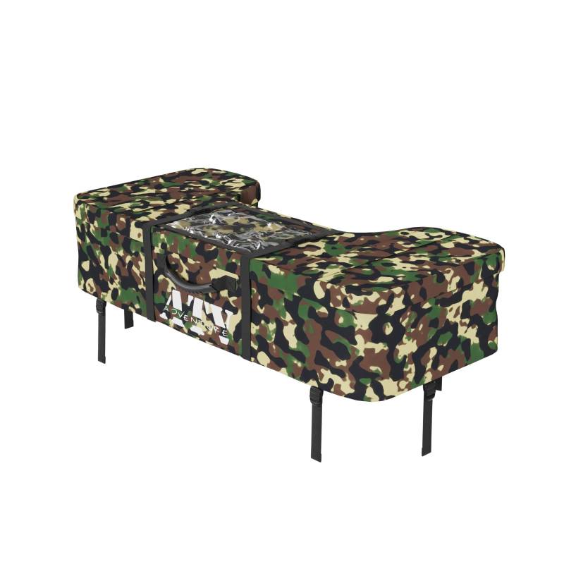 Quad Tasche CAMO FÜR Front ODER HECKMONTAGE MIT Starke Strick 93 x 43 x 23 cm (Como) von QLS