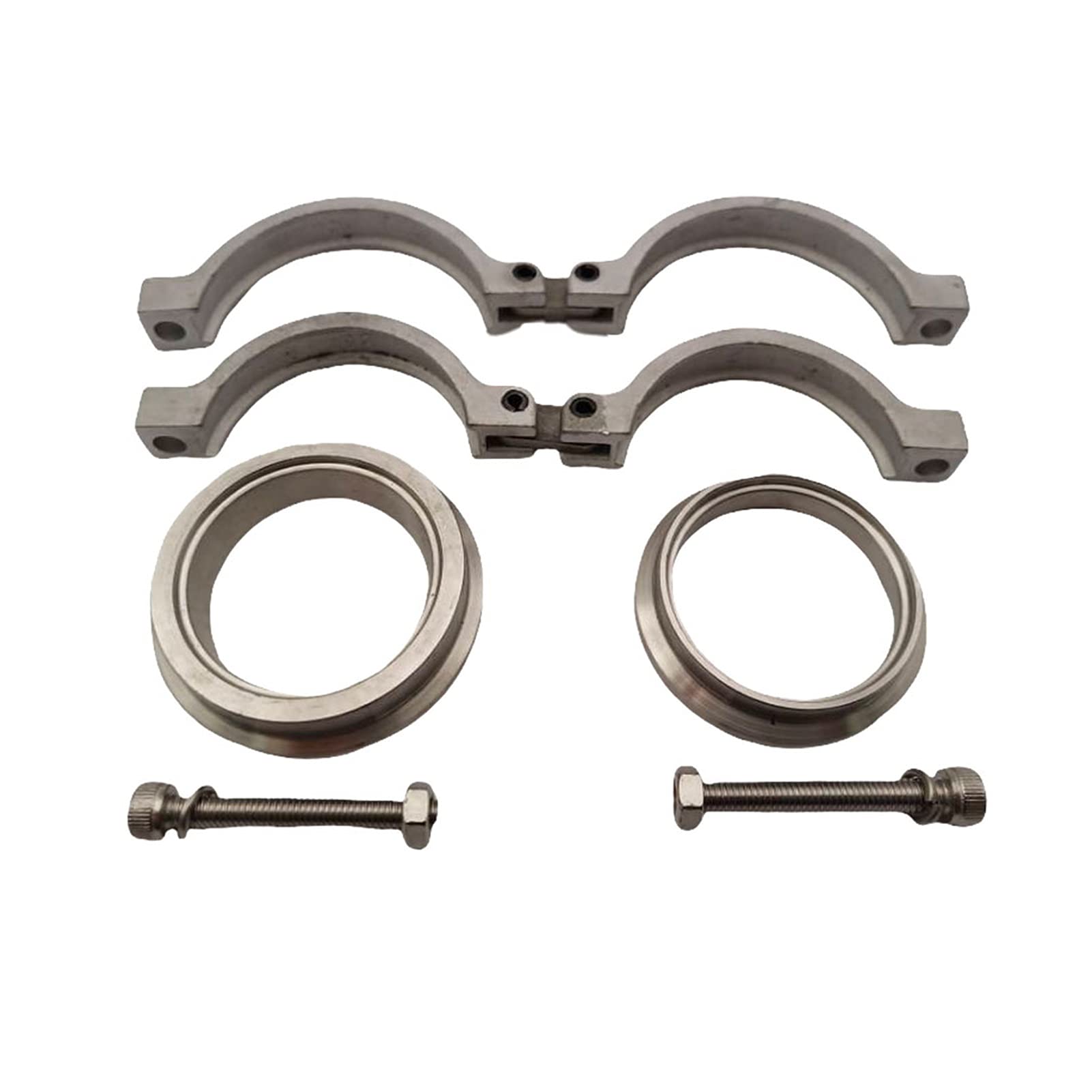 QMEMYUYCM 2 stücke 1,73 "44mm v Band Flang Clamp Set for MVR 4. 4mm Wastegate Inlet Tial Kit Turbolader von QMEMYUYCM