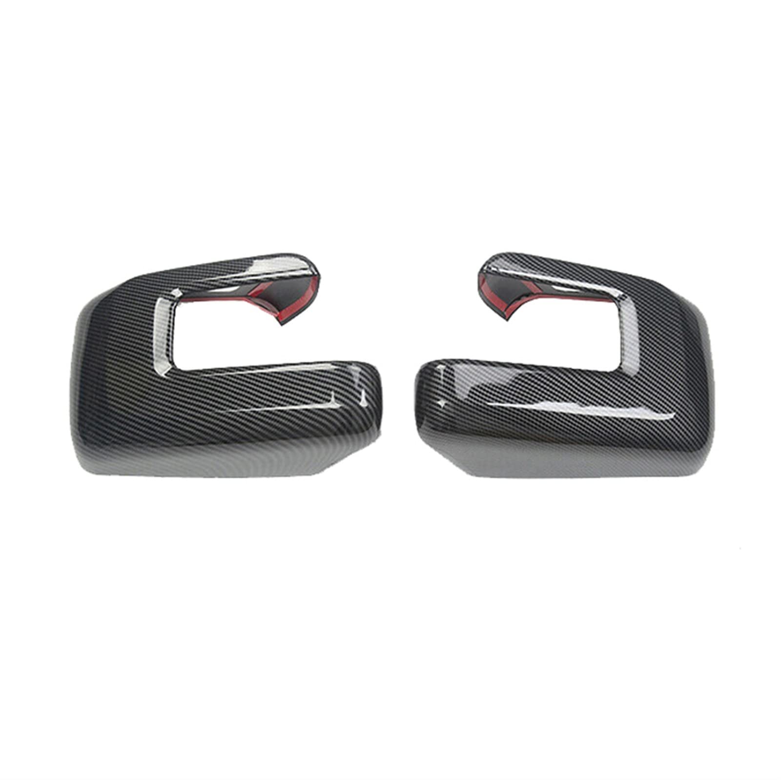 QMEMYUYCM Auto vorne links rechts Rückspiegelabdeckung Zierleisten Rahmen passend for Ford F150 F-150 2021 2022 Carbon Look Rückansicht Caps Rearview mirror(Carbon Fiber Look) von QMEMYUYCM