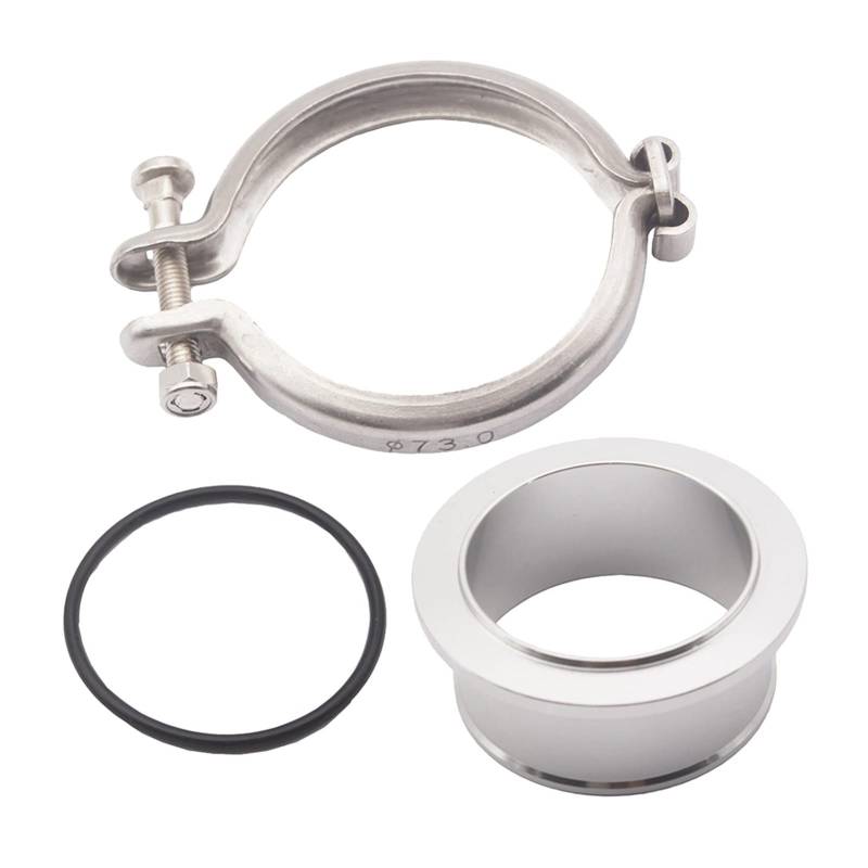 QMEMYUYCM Ersatz Aluminium-Turbo-Kompressor V-Band-Flansch-Klemmsatz-Set-Kit-kompatibel for Bzw. Kompatibel for Cummins 5.9L kompatibel for Holset HX35 HX35W HX40W. Turbolader von QMEMYUYCM