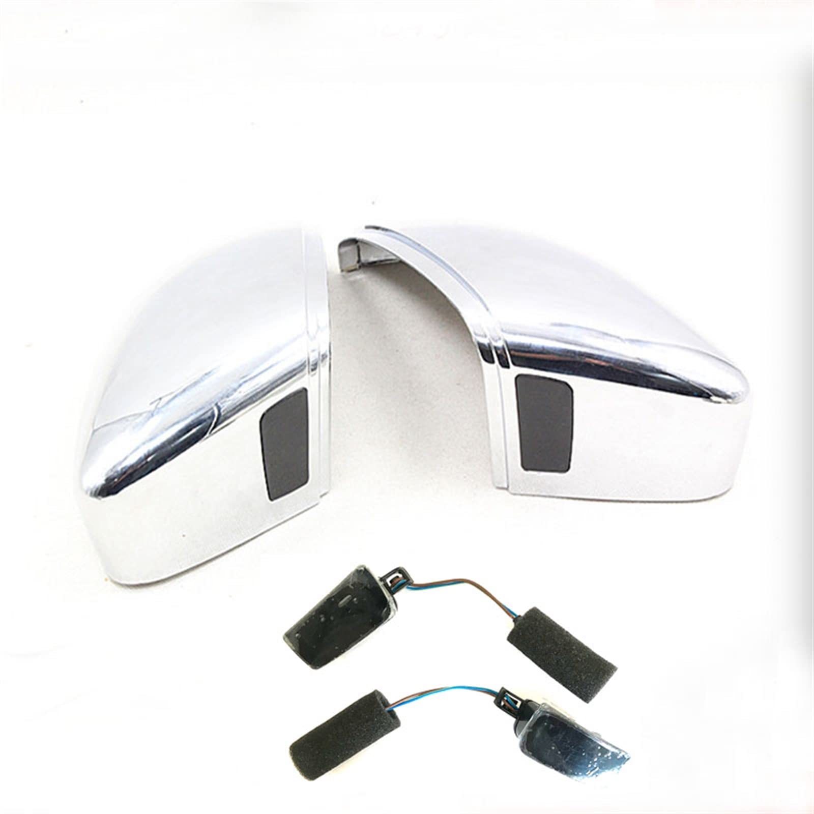 QMEMYUYCM Matt Chrom Silber Spiegelgehäuseabdeckungen &Side Assist Light Fit for PASSAT B7 CC 35D 949 145 35D 949 146 Rearview mirror von QMEMYUYCM