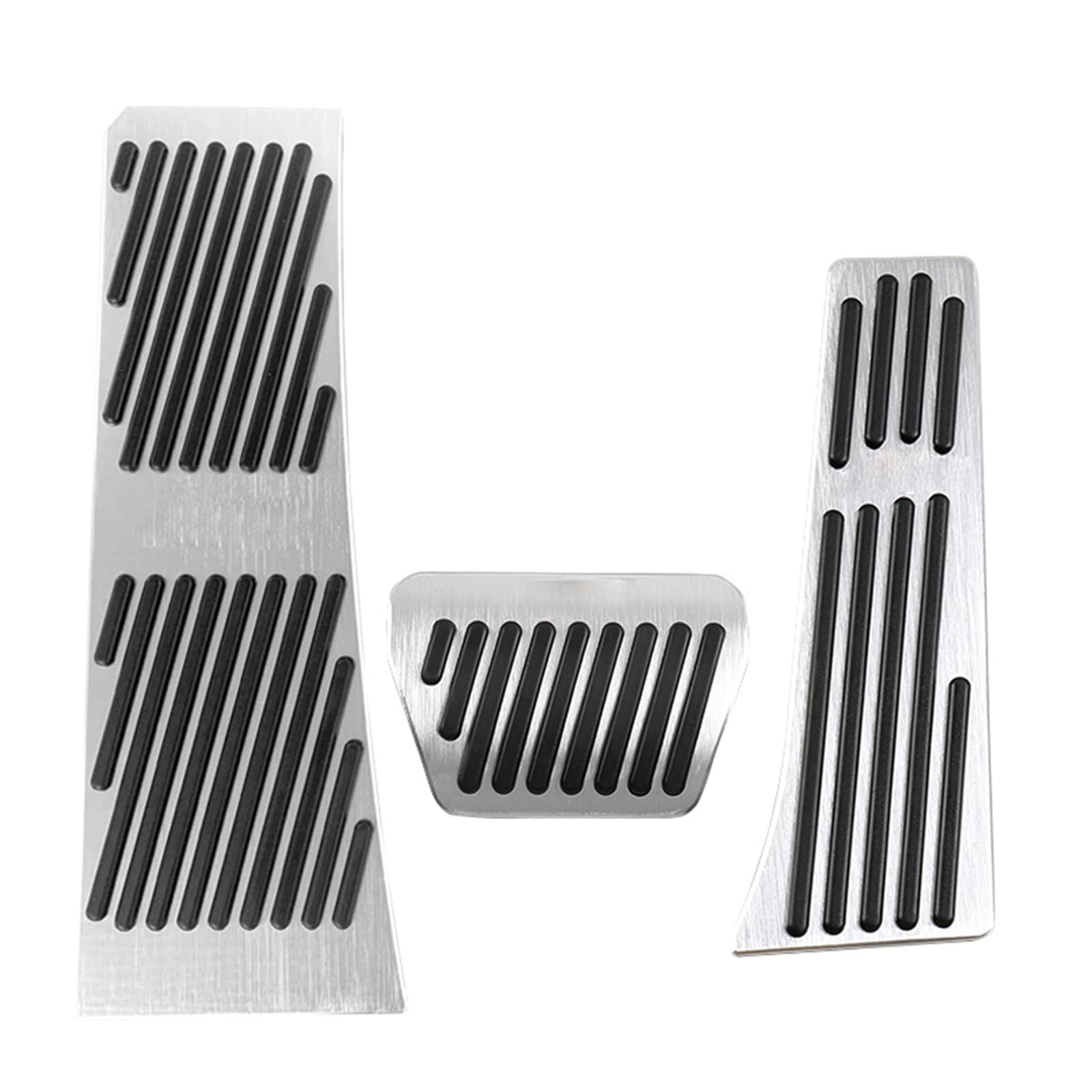 QMEMYUYCM Passend for BMW IX IX5 2021 2022 2023 Auto Fußstütze Pedal Gaspedal Bremspedal Abdeckung Anti-Rutsch-Pad Aluminiumlegierung Zubehör Pedal(Rest AT Silver 3pcs) von QMEMYUYCM